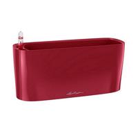 Lechuza Delta 10 Scarlet Red High-Gloss Plastic Self-Watering Planter With Substrate And Water Level Indicator H13 L30 W11 Cm
