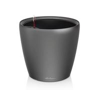 Lechuza Self Watering Plant Pot CLASSICO 50 LS Garden Flower Indoor and Outdoor Plastic Planter with Drainage Hole D50 H47 cm Charcoal Metallic