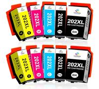 LeciRoba 10 x 202XL Replacement Printer Cartridges for Epson Expression Premium XP-6000, XP-6005, XP-6100, XP-6105