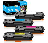 LeciRoba 207A for hp 207x black and color toner , 207a toner cartridge multipack , W2210X W2210A ,Use with HP Color Laserjet Pro M255dw M255nw , MFP M283fdw M283fdn M282nw (with chip,4-Pack)