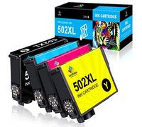 LeciRoba 502XL Ink Cartridges for epson 502xl ink cartridges and 502 ink cartridges multipack for Epson XP-5100 XP-5105 XP-5150 XP-5155 Epson WF-2860 WF-2865 WF-2880 WF-2885 (4-PACK)