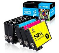 LeciRoba 502XL Ink Cartridges for epson 502xl ink cartridges and 502 ink cartridges multipack for Epson XP-5100 XP-5105 XP-5150 XP-5155 Epson WF-2860 WF-2865 WF-2880 WF-2885 (5-PACK)