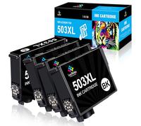 LeciRoba 503XL for Epson 503 503xl ink cartridges for Epson Expression Home XP-5200 XP-5205 XP5200 XP5205 WorkForce WF-2960DWF WF-2965DWF WF2960DWF WF2965DWF WF-2960 WF-2965 Printers (4-Black)
