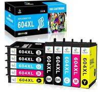 LeciRoba 604XL compatible for Epson 604 604XL ink suitable for Epson Expression Home XP-2200 XP-2205 XP-3200 XP-3205 XP-4200 XP-4205 WF-2910DWF WF-2930DWF WF-2935DWF WF-2950DWF Printers (10-PACK)