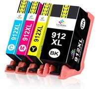 LeciRoba 912 Ink Cartridges for HP 912XL 912 XL Ink Cartridges for HP OfficeJet 8012 8014 8015 8017 OfficeJet Pro 8022 8023 8024 8025 AIO Printer (4 PACK)