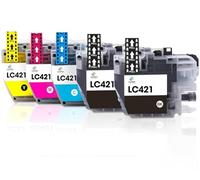 LeciRoba LC421 LC421XL for Brother LC-421BK LC-421C LC-421M LC-421Y and brother LC-421XLBK LC-421XLC LC-421XLM LC-421XLY ink cartridge for Brother DCP-J1050DW DCP-J1140DW MFC-J1010DW Printers (5-PACK)