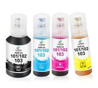 LeciRoba Suitable for EPSON 101 102 103 Multipack Use with ET-2710 ET-2711 ET-2712 ET-2714 ET-2715 ET-2720 ET-2721 ET-2726 ET-2810 ET-2815 ET-2822 0 ET-2821 ET-2825 ET-2826 ET-4700 ET-4800 (4PK)