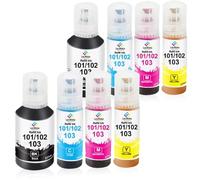 LeciRoba Suitable for EPSON 103/102/101 Multipack Use with ET-2710 ET-2711 ET-2712 ET-2714 ET-2715 ET-2720 ET-2721 ET-2726 ET-2810 ET-2815 ET-2822 0 ET-2821 ET-2825 ET-2826 ET-4700 ET-4800 (8 Pack)