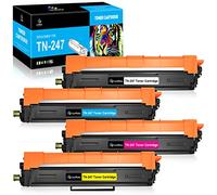 LeciRoba TN247 High Yield Toner, 4-Pack - Black, Cyan, Magenta, Yellow - Compatible with Brother HL-L3210CW, DCP-L3550CDW, MFC-L3770CDW Series Printers