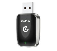 LecLooc CarPlay Wireless Adapter for iPhone, Upgrade Converts Wired to Wireless Mini Stable Plug and Play Wireless CarPlay Adapter Compatible with iPhone iOS 10+ and Cars with CarPlay (Black)