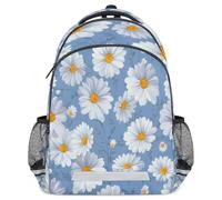 Lecluit Flower Floral Rucksack for Boy Girl 3-13 Years, Kid Schoolbag with Reflective Strip, Children Backpack with Chest Strap,659
