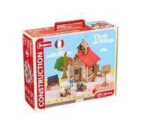 Jeujura - Village school - 125 pieces - Construction games in cardboard case - from 5 years - Agility - Creativity - Handling - Catalogue included - 8061