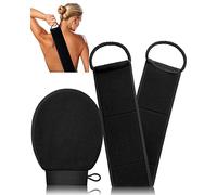 LECOMAY 2 in 1 Exfoliating Glove & Back Scrubber for Shower - NO NEED ASK HELP Exfoliating Body Scrubber for Soft Skin, Dry Skin Remover for Body Exfoliator, Korean Exfoliating Mitt for Body