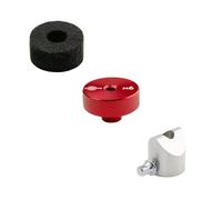 Leconova CY Cymbal Lock Nut Washer Set, Full Aluminum CNC Machined Clamp Base with Square Head Screws, Compatible with Roland V-Drums (M6 Thread)