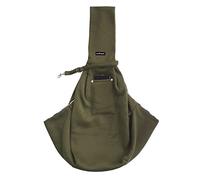 Leconpet Dog Sling Carrier Shoulder Bag for Pets with Mobile Phone Pocket Safety Buckle Security Lock, Suitable for Puppy, Small Dogs, and Cats for Outdoor Travel (Olive Green)