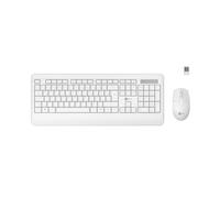 lecoo KW202WH Wireless Keyboard and Mouse Combo White Layout ABNT2 Ergonomic Anti-Splash Mouse Ambidextrous Ergonomic 10 m Range with Nano USB Plug and Play Wifi