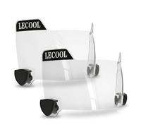 LeCool Football Helmet Visors 2 Pack, Wide Field Vision | 2 Pack|Clear+Black Visors|Clips|3D Curved Design|Fits many youth and adult Helmet facemasks