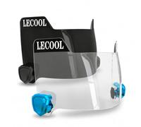 LeCool Football Helmet Visors 2 Pack, Wide Field Vision | 2 Pack|Clear+Black Visors|Clips|3D Curved Design|Fits many youth and adult Helmet facemasks