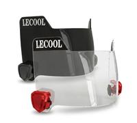 LeCool Football Helmet Visors 2 Pack, Wide Field Vision | 2 Pack|Clear+Black Visors|Clips|3D Curved Design|Fits many youth and adult Helmet facemasks