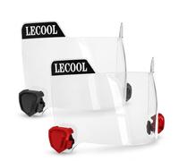 LeCool Football Helmet Visors 2 Pack, Wide Field Vision | 2 Pack|Clear+Black Visors|Clips|3D Curved Design|Fits many youth and adult Helmet facemasks