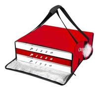 LeCorner Pizza Bag, Insulated Pizza Bags for Delivery Doordash, Large Pizza Warmer Grocery Bags for Personal Use, Uber Eats, Food Carrier Delivery, Collapsible Cooler Hot Pockets Pack, 20x20in (Red)