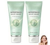 LECRAVONIC 2PCS Intertrigo Cream-Skin Fold Care&Chafing Relief Cream,Non-Steroid,Non-Greasy Helps Soothe Irritated Skin Fast-Drying,Reduce for Underarms,Inner Thighs,Folds Moisture&Friction,2 Oz/PC