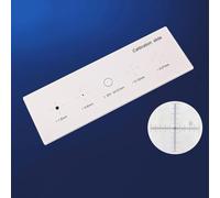 Lecreatekit 0.01mm Crosshair Calibration Slide for Microscope & Microscope Camera - Optical Glass Micrometer Ruler, 75mm x 25mm, with 4 Calibration Points (1.5mm/0.6mm/0.15mm/0.07mm)