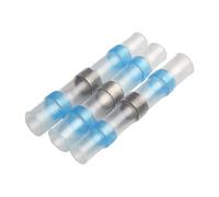 Lecreatekit 100pcs Solder Seal Heat Shrink Butt Connectors, Waterproof Wire Terminals with Pre-Loaded Solder for Automotive, Marine and Electronics Repair (Red/Blue/Yellow/White/Black)