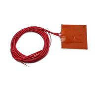 Lecreatekit 12V Silicone Heater Pad 50x50mm for 3D Printer Heated Bed, 10W Quick Heat Heating Mat with Double Sided Tape, Orange