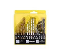 Lecreatekit 16PCS Multi-Material Drill Bit Set 2-10mm for Wood Metal Concrete Stone Brick Masonry Wall Hole Drilling with Double Cutting Edges