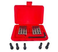 Lecreatekit 2-Pack 1-2-3 Steel Setup Blocks Set 1x2x3 Inch with 23 Holes, Ground Matching Pair for Machining and Woodworking, Includes Screws, Wrench and Case