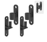 Lecreatekit 2 Pack 304 Stainless Steel Wall Mount Gate Hinges, Heavy Duty Black Barn Door Hinge for Farm Wooden Fence Garage Shed, 3.9 Inch