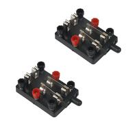Lecreatekit 2 Pack Double Pole Double Throw Switch, Plastic Electrical Lab Equipment with Screw Terminals for Physics Classroom Education and Circuit Experiments, 7.5x5.4cm Black