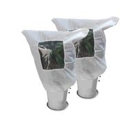 Lecreatekit 2 Pack Plant Protection Covers Non-Woven Frost Shield for Garden Vegetables Flowers Winter Freeze Guard Lightweight Breathable White 80x100cm