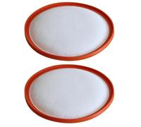 Lecreatekit 2 Pack Washable Pre-Motor Filter for Vax Pick Up Pets Bagless CVRAV013 Vacuum Cleaner, Orange & White Replacement Parts 148mm