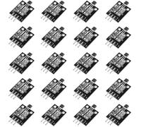 Lecreatekit 20 Pack KY-003 Hall Effect Sensor Module, High Sensitivity Magnetic Switch with Temperature Compensation for Arduino DIY Projects, 4.5V-24V Operating Range