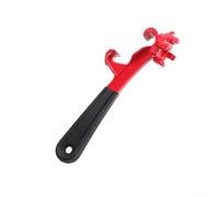Lecreatekit 3-in-1 Bung Wrench Drum Opener Tool for 5-55 Gallon Pails - Multi-Function Bucket Lid Remover & Screw Cap Booster for Jerry Can Paint Tins Red Metal(b)