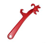 Lecreatekit 3-in-1 Bung Wrench Drum Opener Tool for 5-55 Gallon Pails - Multi-Function Bucket Lid Remover & Screw Cap Booster for Jerry Can Paint Tins Red Metal(a)