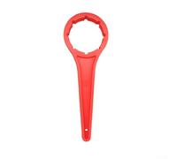 Lecreatekit 3-in-1 Bung Wrench Drum Opener Tool for 5-55 Gallon Pails - Multi-Function Bucket Lid Remover & Screw Cap Booster for Jerry Can Paint Tins Red Metal(Plastic Large)