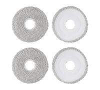Lecreatekit 4 Pack Microfiber Mop Cloths Compatible with for conga 10090 AI Spin Evolution Ultra Power, Washable Replacement Pads for Robot Vacuum Cleaner, Grey