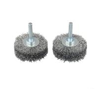 Lecreatekit 50mm Wire Wheel Brush for Electric Drill 2 Pieces for Efficient Deburring and Wood Carving