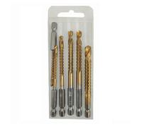 Lecreatekit 6Pcs Hex Shank Drill Bits Set for Wood, Fully Ground Spiral Auger Bits with 135° Split Point, Metal Punch Tools in Storage Case (M3/M5/M6/M6.5/M8)
