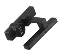 Lecreatekit 90 Degree Black Combination Lock for Sliding Doors, Zinc Alloy Door Knocker Lock with 3-Digit Code, Matte Finish - Compatible with Wooden Doors, Cabinets & Garages