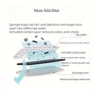 Lecreatekit Activated Carbon Replacement Filter for FT888 Cat Water Fountain - 10-Pack, 9.6 x 3.3 cm, Blue, Sponge & Non-Woven Fabric