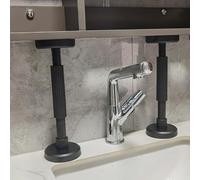 Lecreatekit Adjustable Telescopic Support Rod for Kitchen & Bathroom Cabinets, 18-45 cm Height, 100 kg Load Capacity, Nylon Construction with Thickened Detachable Base