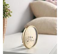 Lecreatekit Aluminum 3-in-1 Weather Station with Thermometer Hygrometer Barometer, 130mm Mechanical No Battery Required for Home Office Indoor Temperature Humidity Pressure Monitor