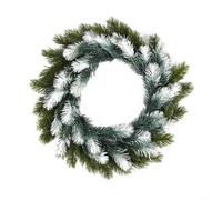 Lecreatekit Artificial Christmas Wreath For Front Door, Plain Wreaths For Xmas Wreath Autumn Holiday Wreath Crafts Wreath Making Supplies For Halloween Christmas Spring Summer Wreath(37CM)