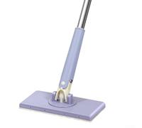 Lecreatekit Automatic Cloth Changing Mop,Mini Sweeping Mop Compatible With Standard Face Towels Quick Cleaning For Kitchen Bathroom Window(B)