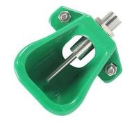 Lecreatekit Automatic Plastic Livestock Water Bowl with Brass Valve for Goat Pig Sheep Calf Farm, Green Automatic Drinking Cup 110x110mm