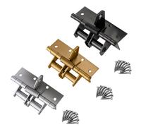 Lecreatekit Automatic Self-Closing Door Hinge - Heavy-Duty 304 Stainless Steel Spring Door Closer for Interior & Exterior Doors, 90° Positioning, Silent & Smooth Operation, Silver/Black/Gold (1 Pack)